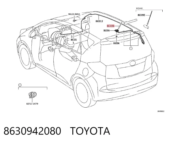 Antena Toyota RAV4 III