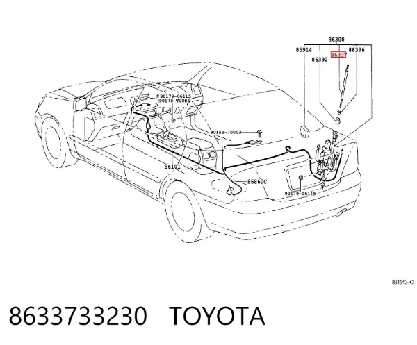 Pręt anteny 8633733230 Toyota