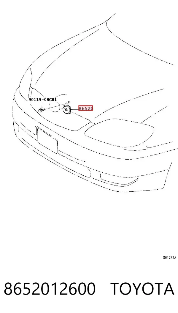 Sygnał dźwiękowy (klakson) 8652012600 Toyota