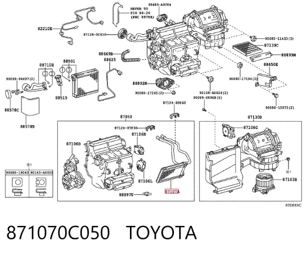 Chłodnica nagrzewnicy (ogrzewacza) Toyota Tundra K5, K6