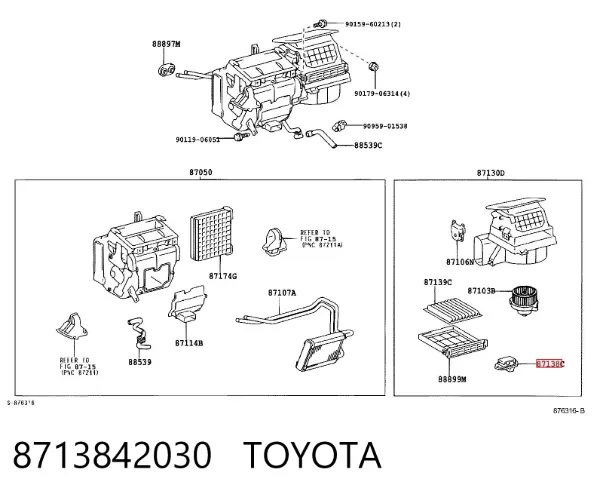 Rezystor wentylatora nagrzewnicy (ogrzewacza kabiny) Toyota RAV4 II