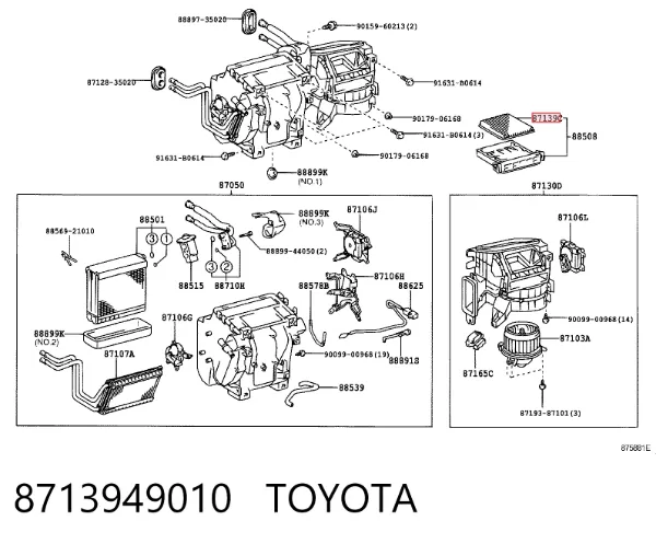 Filtr kabiny 8713949010 Toyota