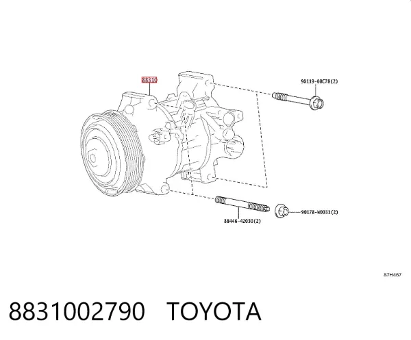 Sprężarka klimatyzacji 8831002790 Toyota
