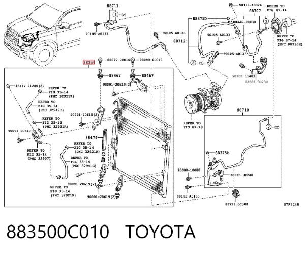 Chłodnica klimatyzacji 883500C010 Toyota