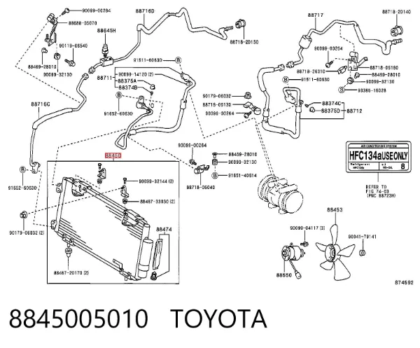 Chłodnica klimatyzacji 8845005010 Toyota