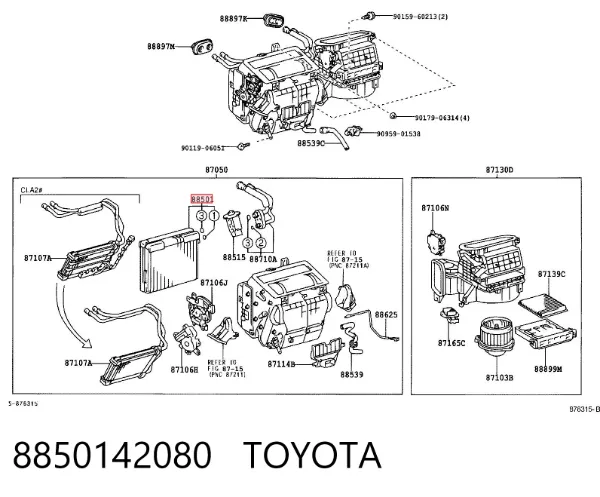 Parownik klimatyzacji Toyota RAV4 II