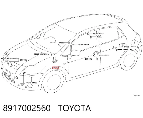 Sterownik poduszki bezpieczeństwa 8917002560 Toyota