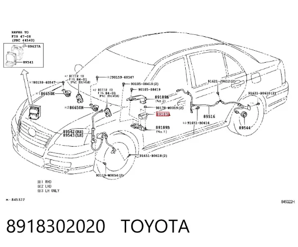 Czujnik przyspieszenia wzdłużnego 8918302020 Toyota