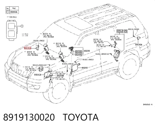 Czujnik położenia pedału przyspieszenia (gazu) 8919130020 Toyota