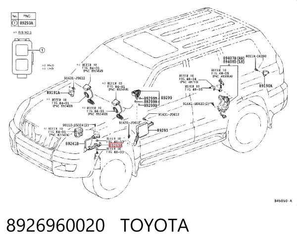 Uchwyt czujnika poziomu nadwozia 8926960020 Toyota