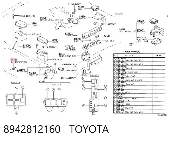 Czujnik temperatury płynu chłodzącego (włączenia wentylatora chłodnicy) 8942812160 Toyota