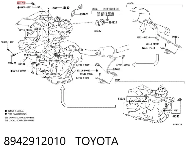 Czujnik temperatury płynu chłodzącego Toyota Camry VII