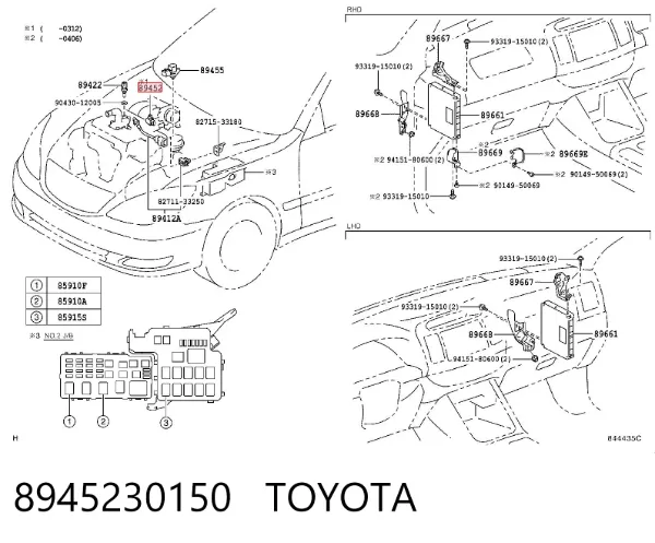 Czujnik położenia przepustnicy (potencjometr) 8945230150 Toyota