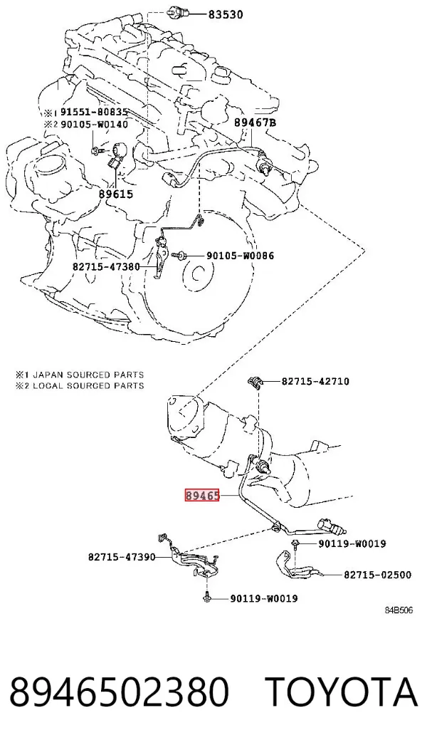 Sonda lambda, czujnik tlenu 8946502380 Toyota
