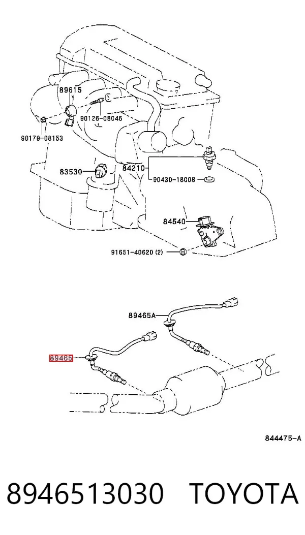 Sonda lambda czujnik tlenu przed katalizatorem 8946513030 Toyota