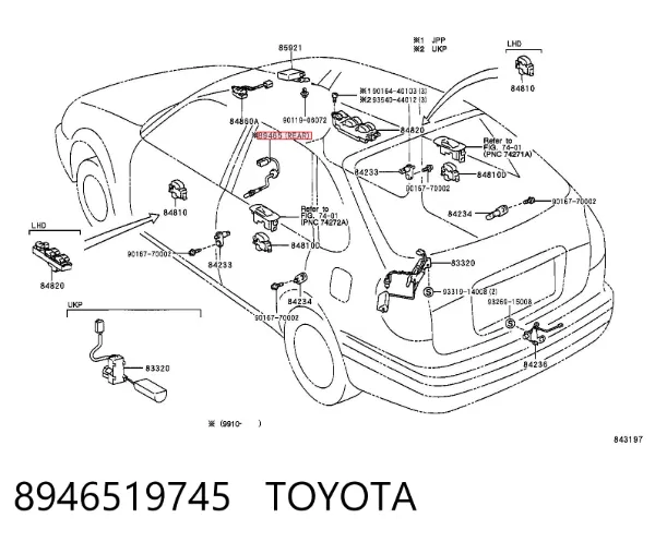 Sonda lambda, czujnik tlenu 8946519745 Toyota