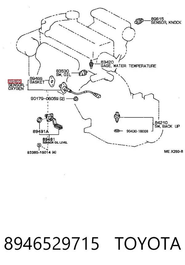 Sonda lambda, czujnik tlenu Toyota Hiace IV