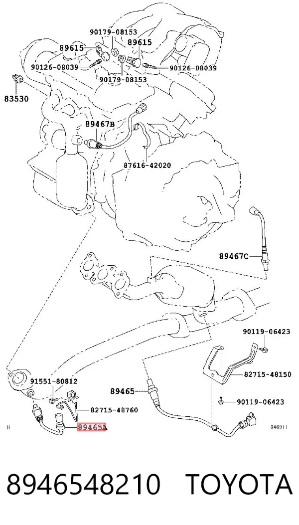 Sonda lambda czujnik tlenu przed katalizatorem 8946548210 Toyota