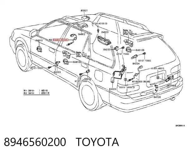 Sonda lambda czujnik tlenu przed katalizatorem 8946560200 Toyota
