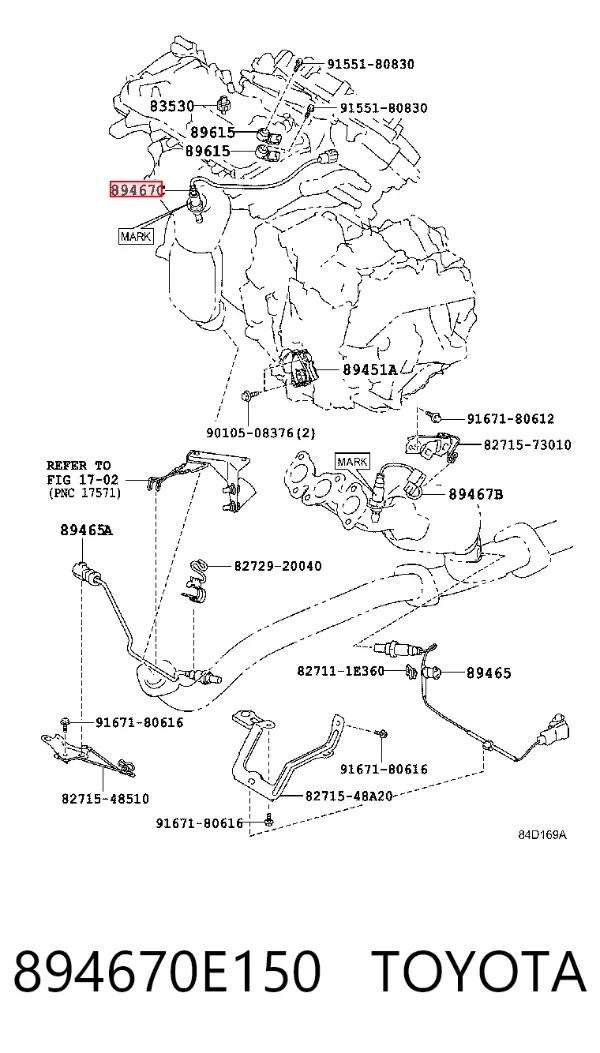 Sonda lambda, czujnik zubożonej mieszanki 894670E150 Toyota
