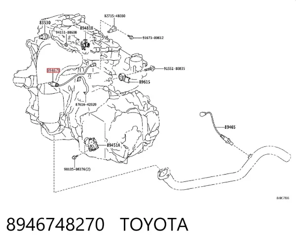 Sonda lambda, czujnik zubożonej mieszanki 8946748270 Toyota