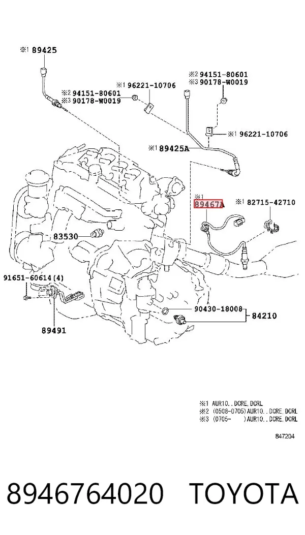 Sonda lambda, czujnik tlenu 8946764020 Toyota