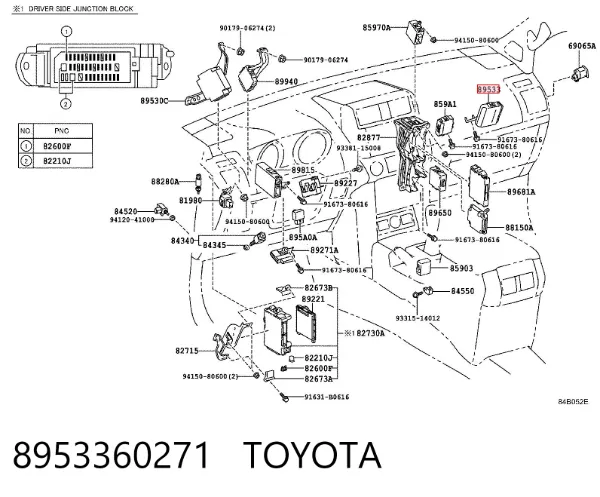 Moduł sterowania (ECU) napędem na wszystkie koła 8953360271 Toyota
