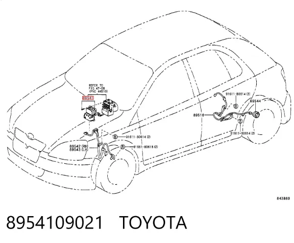 Sterownik ABS  hydrauliczny 8954109021 Toyota