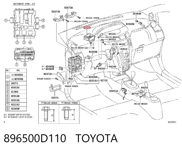 Sterownik wspomagania elektronicznego kierownicy 896500D110 Toyota