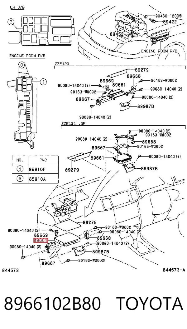 Sterownik silnika 8966102B80 Toyota