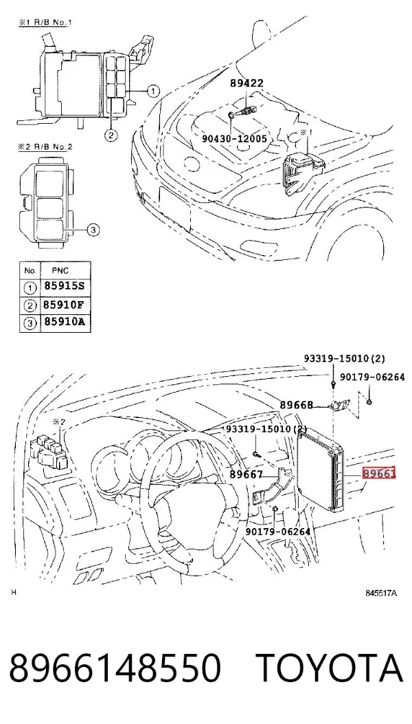 Sterownik silnika 8966148550 Toyota