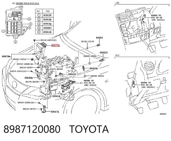 Sterownik wtrysku paliwa 8987120080 Toyota