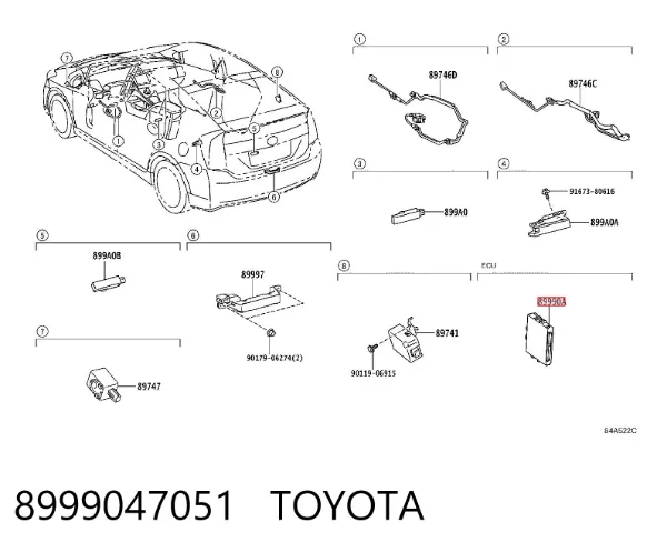 Sterownik immobilizera 8999047051 Toyota