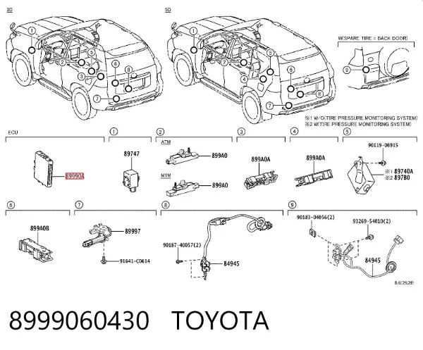 Kolumna (wał) kierownicza (kierownicy) 8999060430 Toyota
