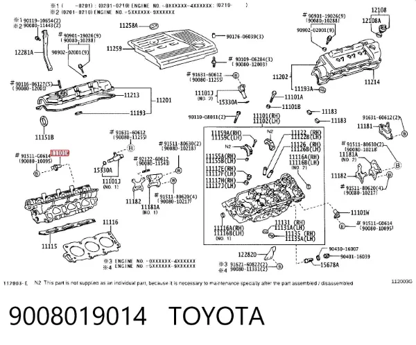 Czujnik położenia wałka rozrządu 9008019014 Toyota
