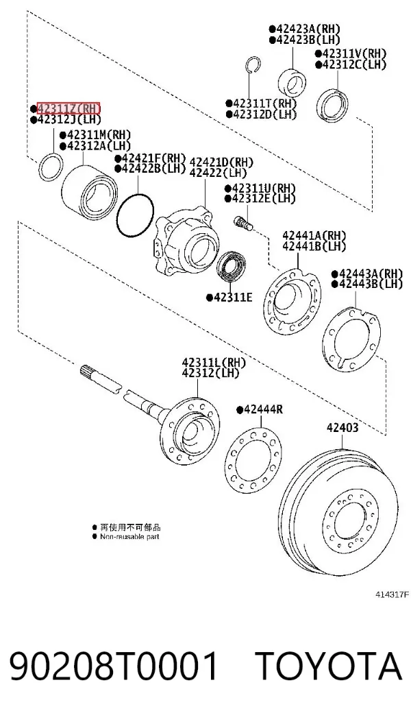  90208T0001 Toyota