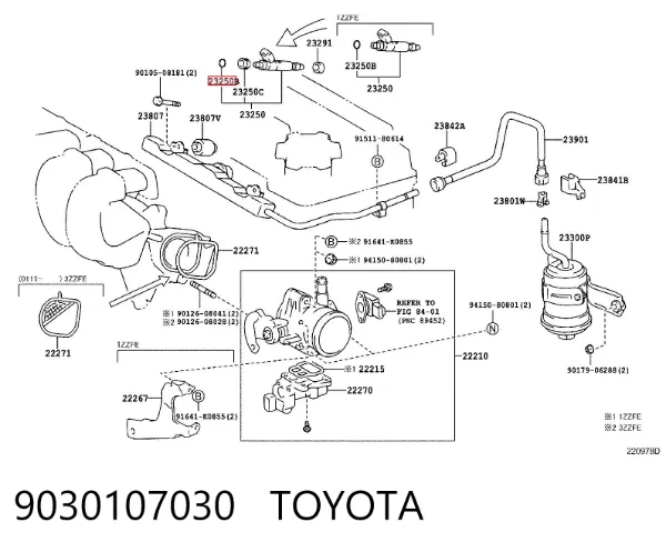 Pierścień uszczelniający wtryskiwacza 9030107030 Toyota