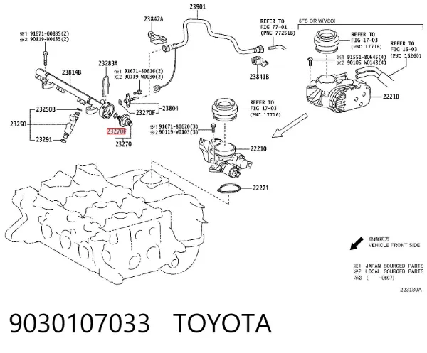 Pierścień uszczelniający wtryskiwacza 9030107033 Toyota