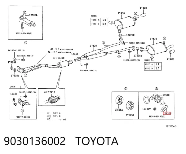Poduszka mocowania tłumika 9030136002 Toyota