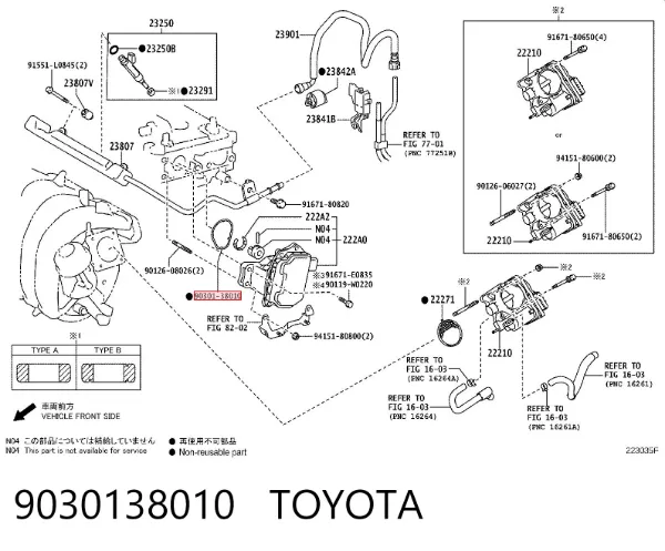 Uszczelka pierścieniowa regulatora faz (magnesu) 9030138010 Toyota