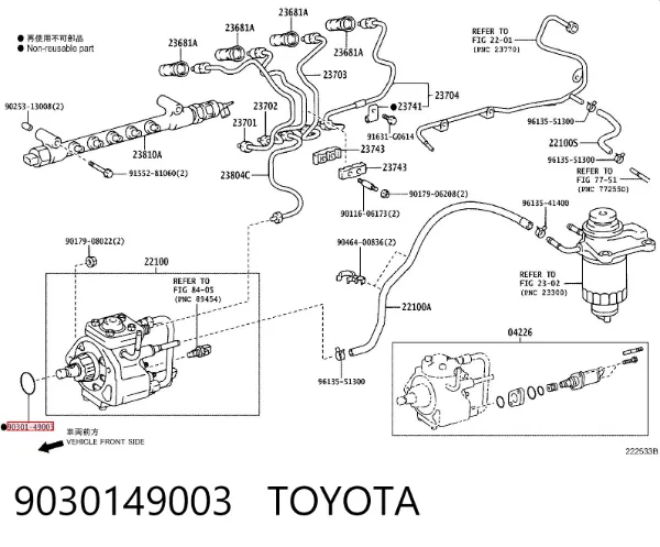 Uszczelniacz pompy wtryskowej 9030149003 Toyota