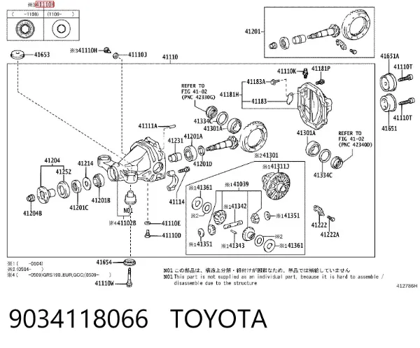Korek wlewu mostu tylnego/przedniego 9034118066 Toyota
