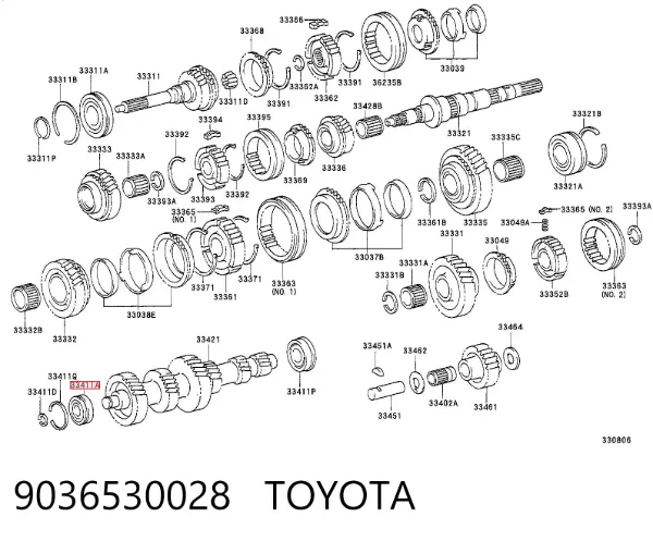 Łożysko skrzyni biegów Toyota Land Cruiser 80