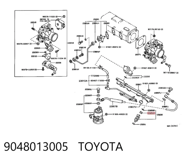 Pierścień uszczelniający wtryskiwacza 9048013005 Toyota