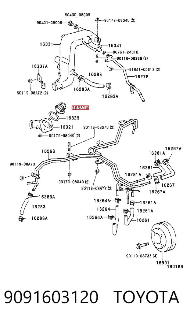 Termostat 9091603120 Toyota