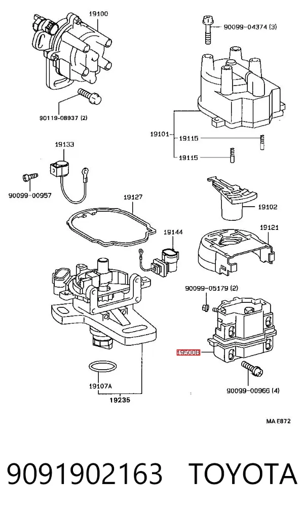 Cewka zapłonowa 9091902163 Toyota