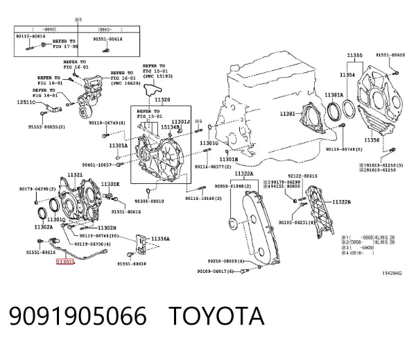 Czujnik położenia wału korbowego 9091905066 Toyota