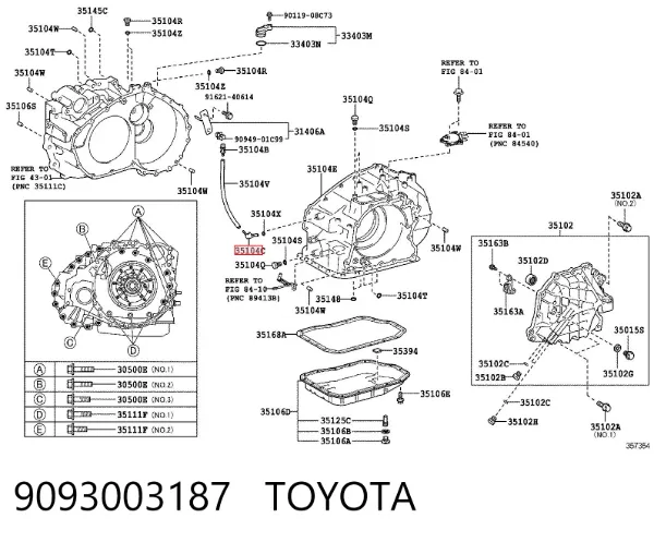 Mechanizm selektora skrzyni biegów (sapun) 9093003187 Toyota