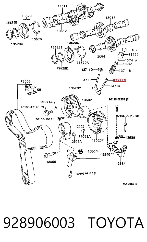 Uszczelniacz zaworu dolotowego/wylotowego 928906003 Toyota