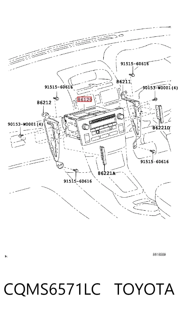 Radioodtwarzacz (radio AM/FM) CQMS6571LC Toyota